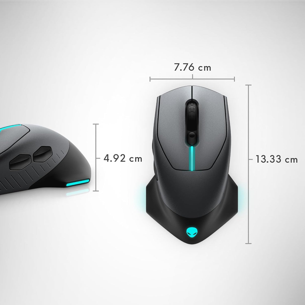 Alienware Wired/Wireless Gaming Mouse AW610M - 16000 DPI Optical Sensor, 350 Hour Rechargeable Battery