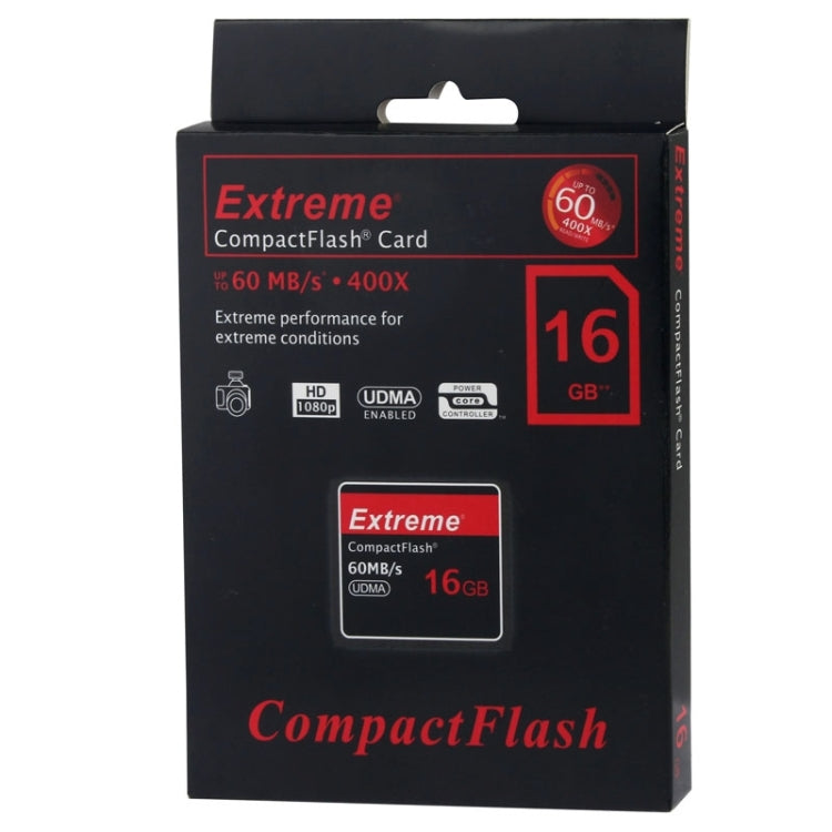 16GB Extreme Compact Flash Card, 400X Read Speed, up to 60 MB/S (100% Real Capacity)