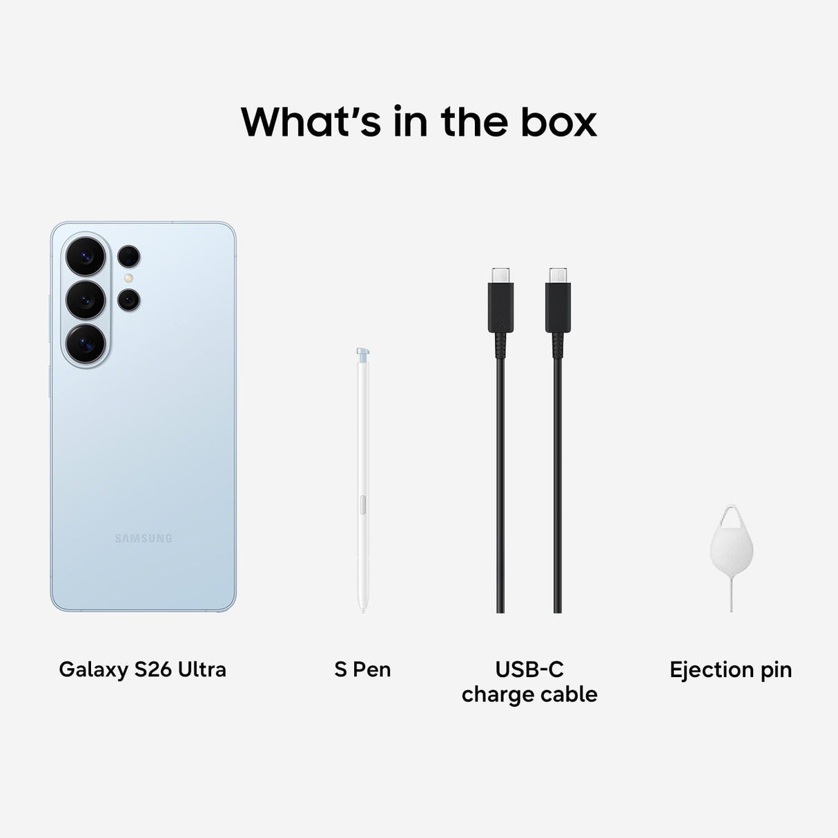 Samsung Galaxy S26 Ultra, 256GB Storage 12GB Ram Unlocked Android Smartphone With Privacy Display, Galaxy AI, AI Camera, Super Fast Charging Sky Blue