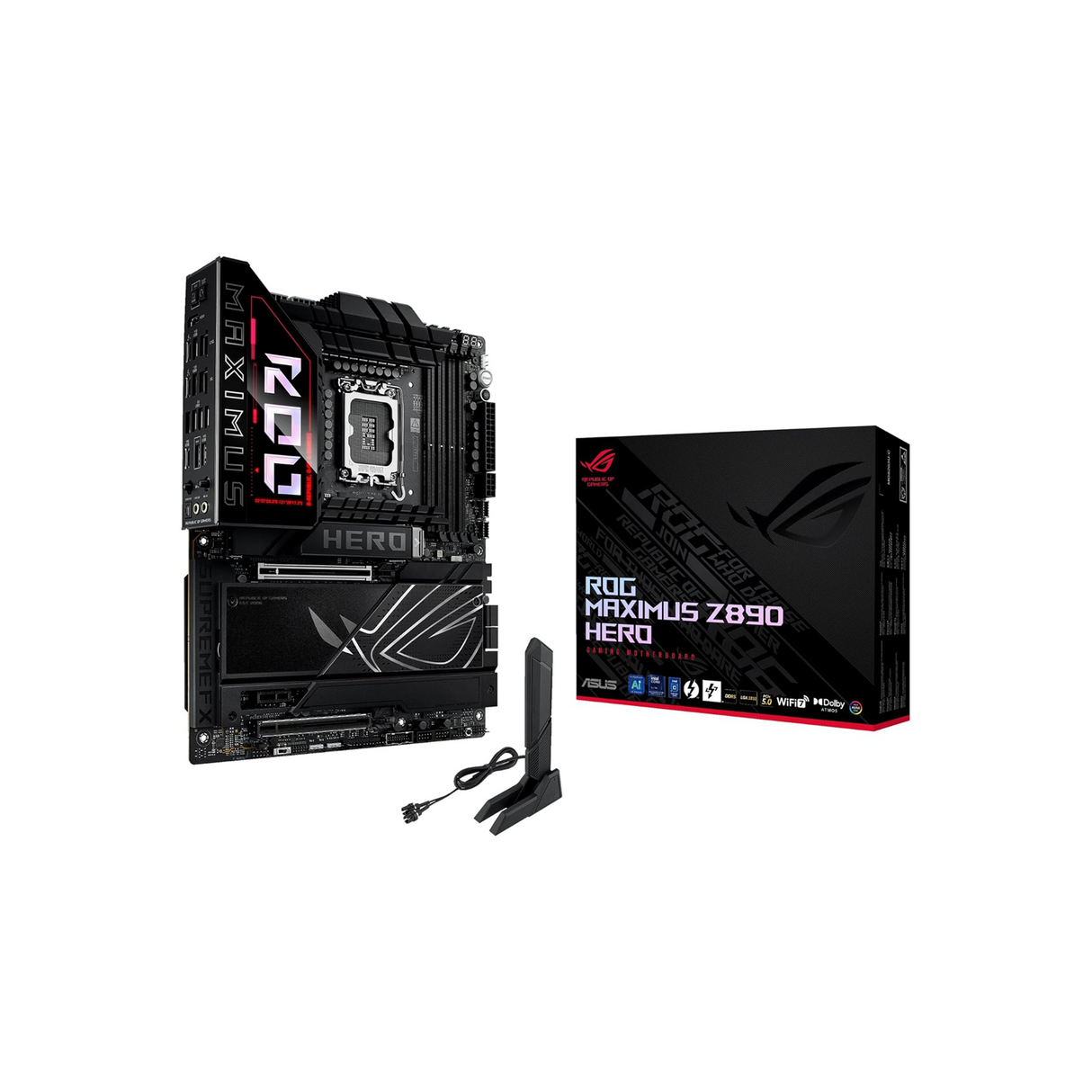 ASUS ROG Maximus Z890 Hero Intel Z890 LGA 1851 ATX Motherboard, Advanced AI PC-Ready, 22+2+1+2 Stages, DDR5, WiFi 7, 3X PCIe® 5.0