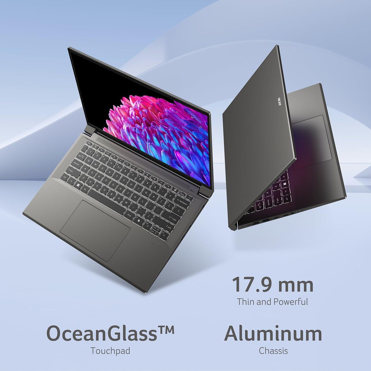 Acer Swift X 14 Laptop | 14.5" OLED 2880 x 1800 120Hz Calman Verified | Unlock AI Experiences | Intel Core Ultra 7 Processor 155H | NVIDIA GeForce RTX 4060 | 16GB LPDDR5X | 1TB SSD |