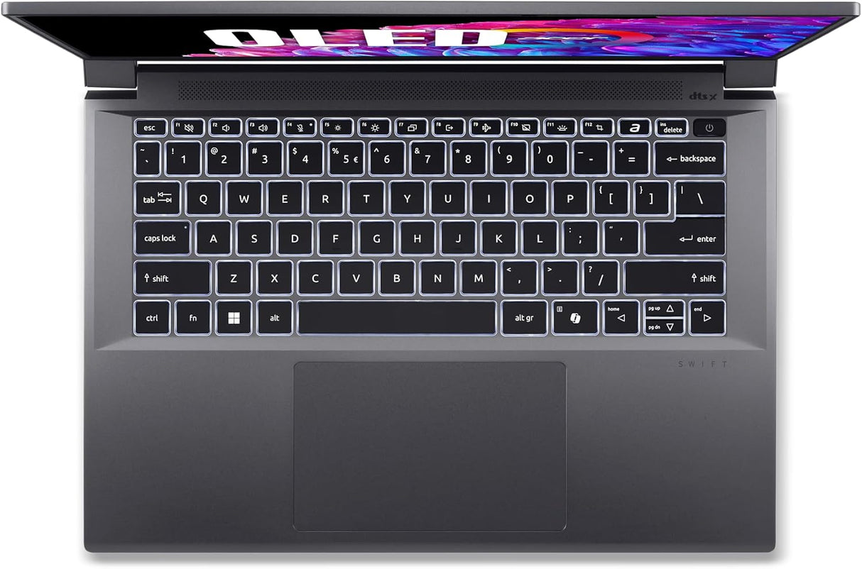 Acer Swift X 14 Laptop | 14.5" OLED 2880 x 1800 120Hz Calman Verified | Unlock AI Experiences | Intel Core Ultra 7 Processor 155H | NVIDIA GeForce RTX 4060 | 16GB LPDDR5X | 1TB SSD |