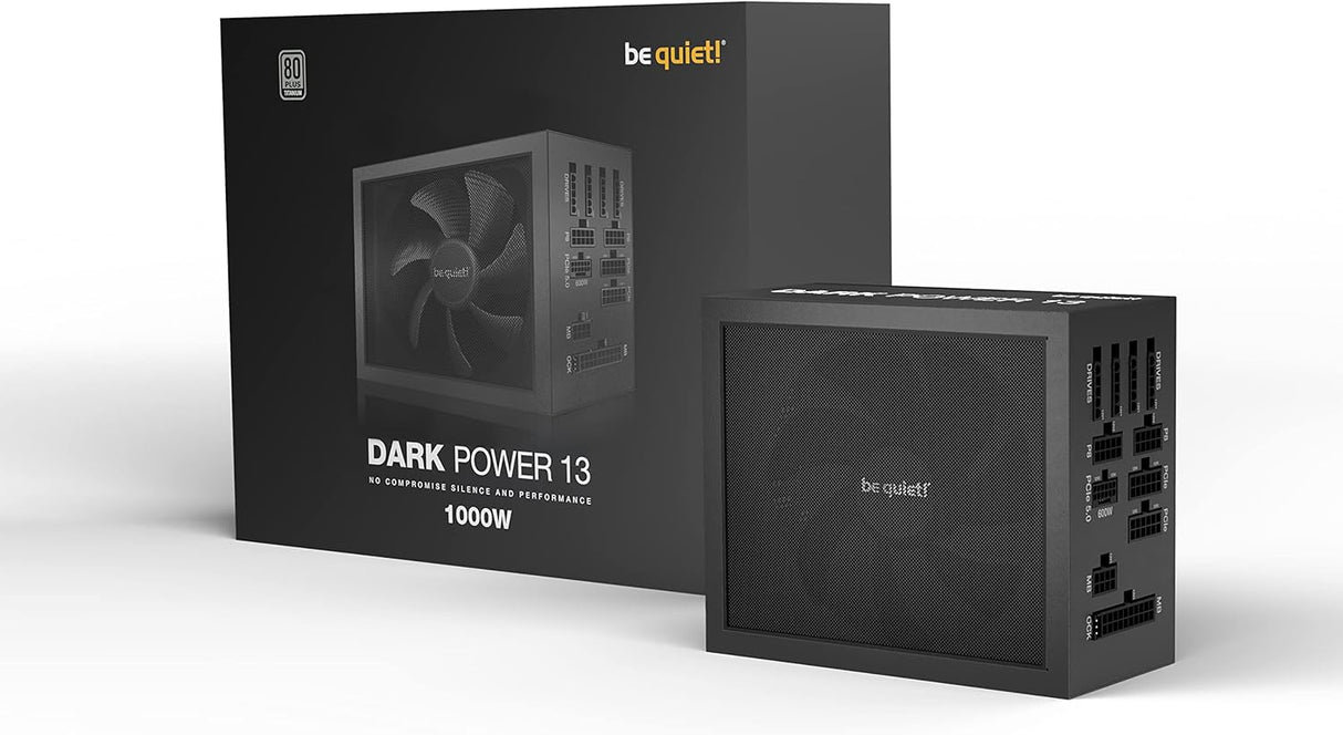 be quiet! Dark Power 13 1000W Quiet Performance Power Supply | 80 Plus Titanium Efficiency | ATX 3.1| PCIe 5 | Modular | BN661
