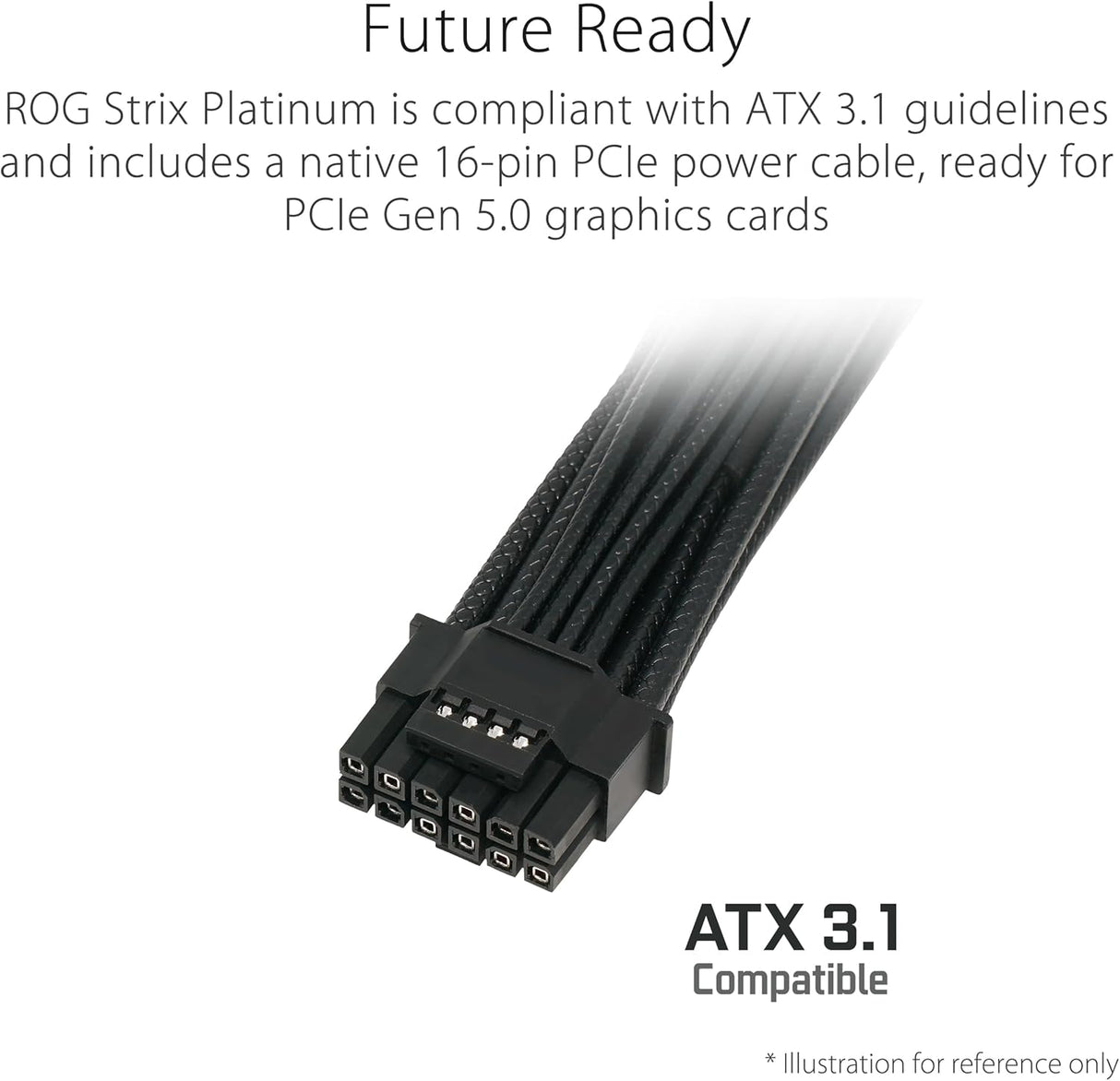 ASUS ROG Strix 1000W Platinum (Fully Modular Power Supply, 80 Plus Platinum Certified, ATX 3.1