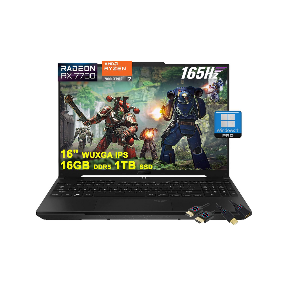 ASUS TUF Gaming A16 Laptop 16" sRGB | AMD 8-core Ryzen 7 7735HS | 16GB DDR5 1TB SSD | Radeon RX7700S 8GB