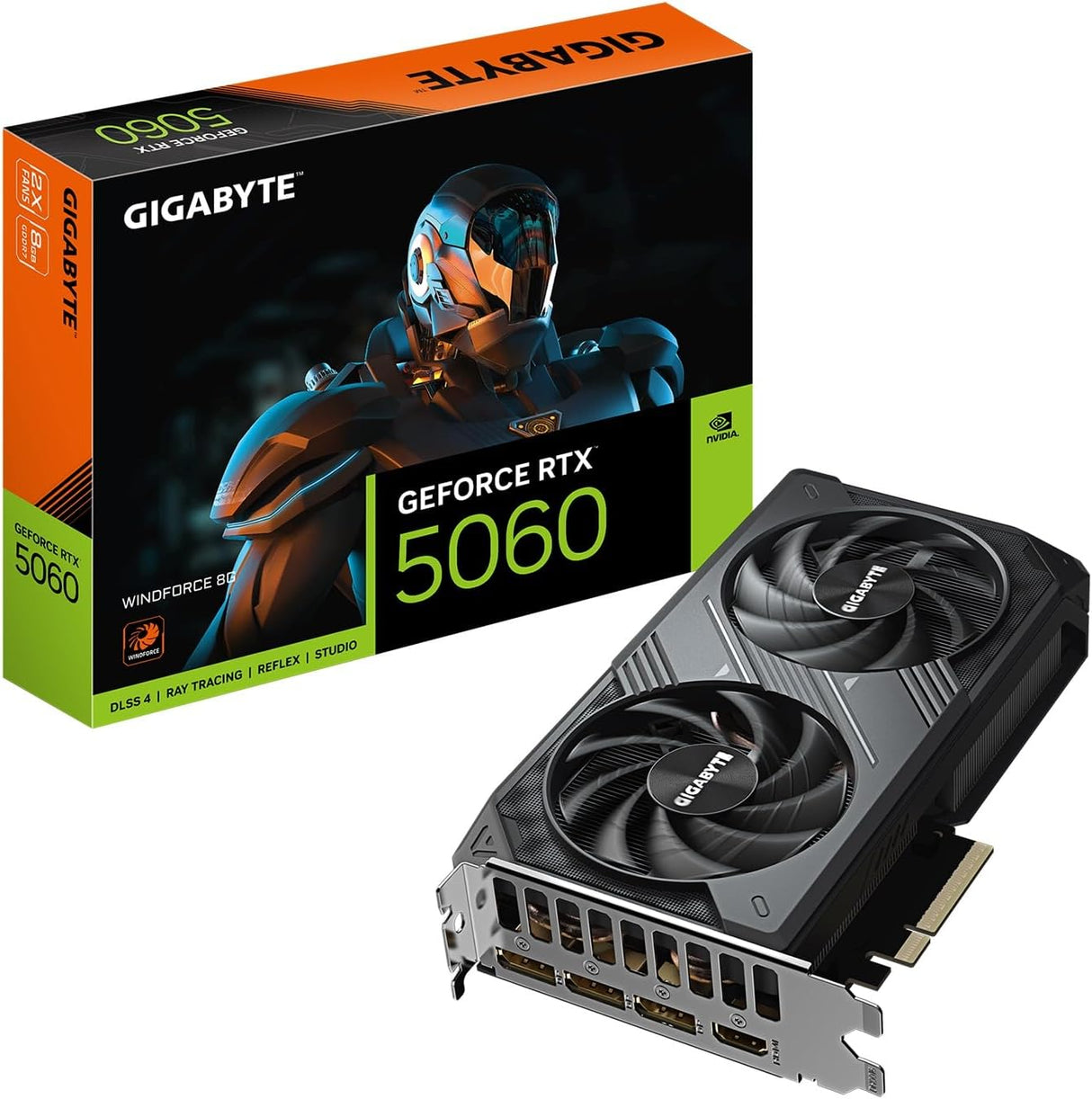 GIGABYTE GeForce RTX 5060 WINDFORCE 8G Graphics Card-PCIe 5.0