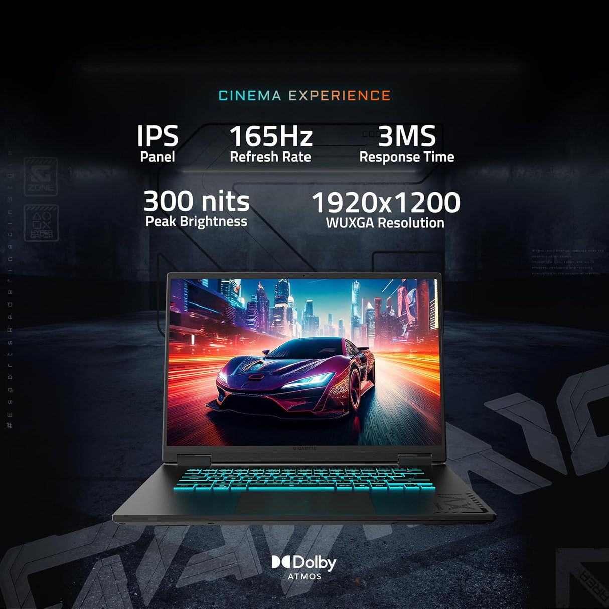 GIGABYTE - Gaming A16 Gaming Laptop - 165Hz 1920x1200 WUXGA - NVIDIA GeForce RTX 5060 - Intel i7-13620H - 1TB SSD with 16GB DDR5 RAM