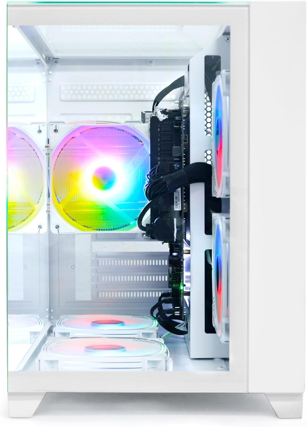 LXZ Desktop PC Computer Ryzen 5-5600GT, 16G DDR4 RAM, 512G NVME SSD, Tower Computer with Wi-Fi