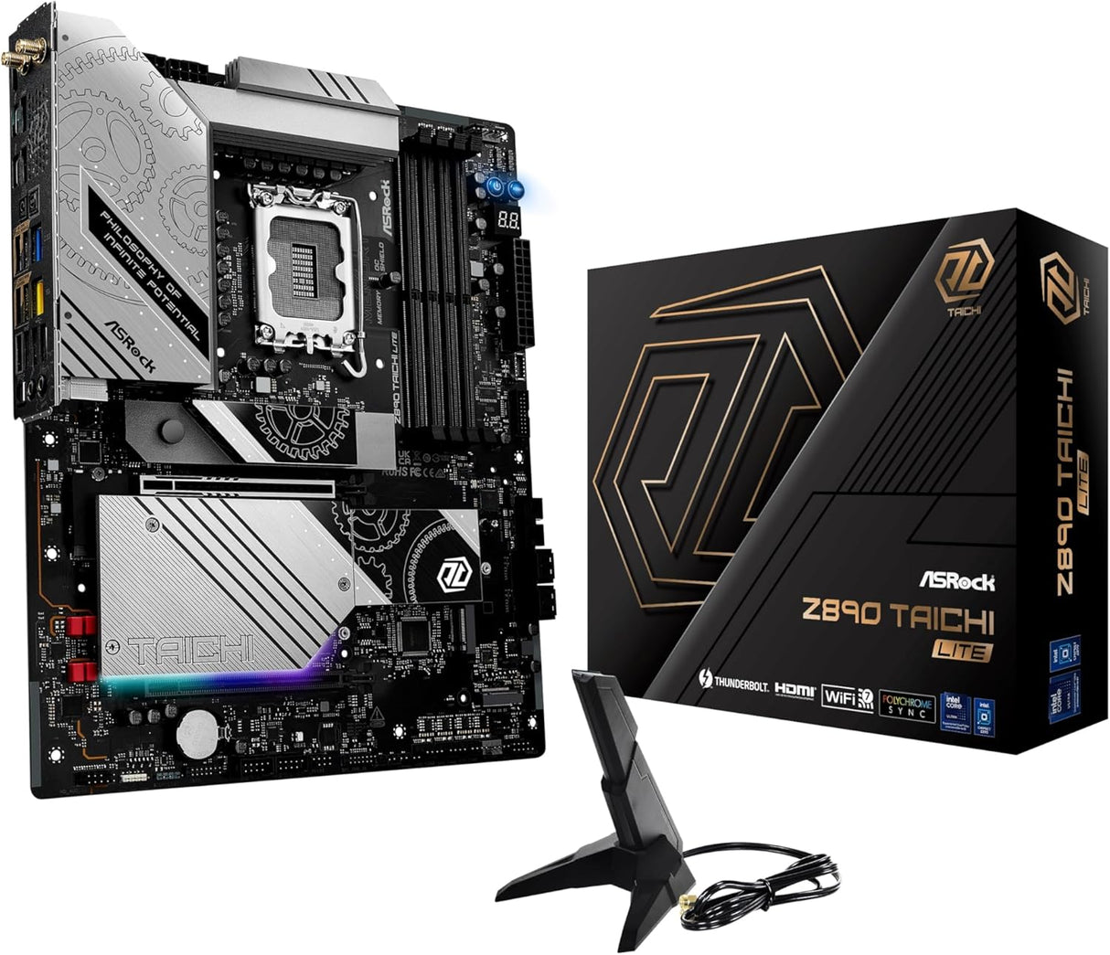 ASRock Z890 Taichi Lite Intel Core Ultra LGA1851 RL-ILM WiFi7 ATX Motherboard DDR5 9200 MHz 256 GB PCIe 5.0