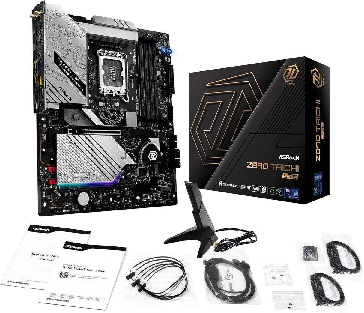 ASRock Z890 Taichi Lite Intel Core Ultra LGA1851 RL-ILM WiFi7 ATX Motherboard DDR5 9200 MHz 256 GB PCIe 5.0