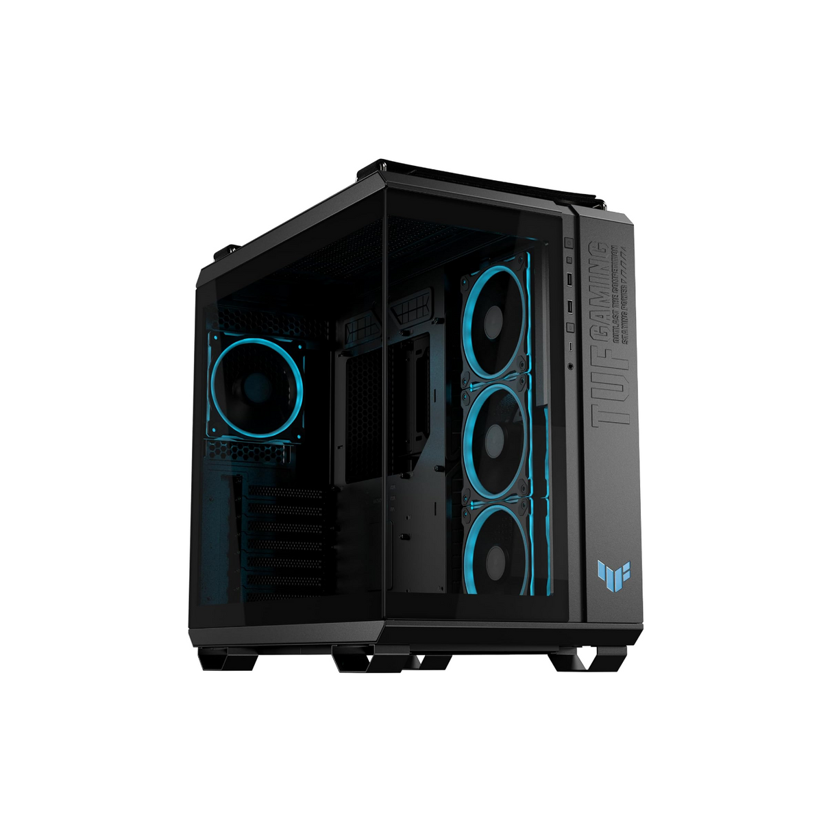 Asus TUF Gaming GT502 Horizon With Pre-Installed ARGB Fans Black Modular ATX Dual Chamber Case
