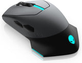Alienware Wired/Wireless Gaming Mouse AW610M - 16000 DPI Optical Sensor, 350 Hour Rechargeable Battery