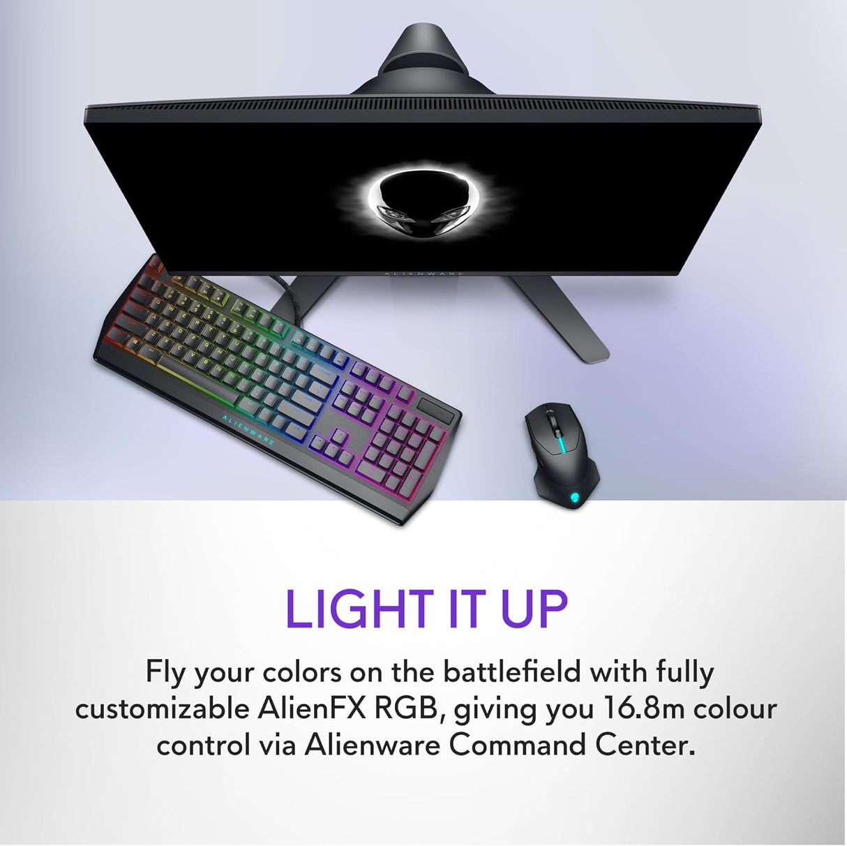 Alienware Wired/Wireless Gaming Mouse AW610M - 16000 DPI Optical Sensor, 350 Hour Rechargeable Battery