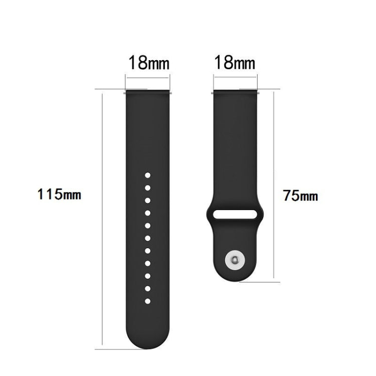 18mm Universal Reverse Buckle Wave Silicone Watch Band, Size:S(Green)