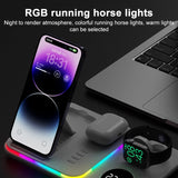 30W 4 in 1 Multifunctional Wireless Charger (Black)