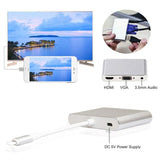 3 in 1 8 Pin to HDMI / VGA / Audio Adapter(Silver)