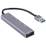 3019 4 x USB 3.0 to USB 3.0 Aluminum Alloy HUB Adapter with LED Indicator (Silver Grey)