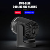 12V 130W Car Heating and Cooling Dual-use Fan Glass Defogging and Defrosting Heater(Black)