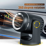 12V 130W Car Heating and Cooling Dual-use Fan Glass Defogging and Defrosting Heater(Black)