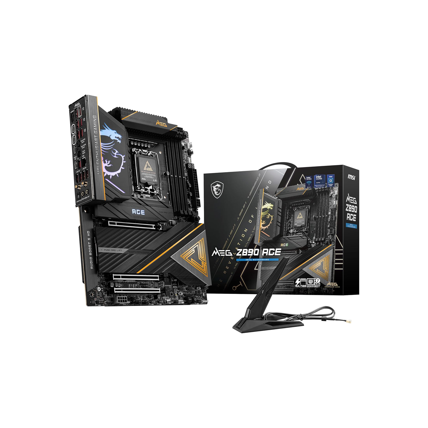 MSI MEG Z890 ACE Gaming Motherboard  Intel Processors, LGA 1851, DDR5, PCIe 5.-Support Core Ultra Series 2