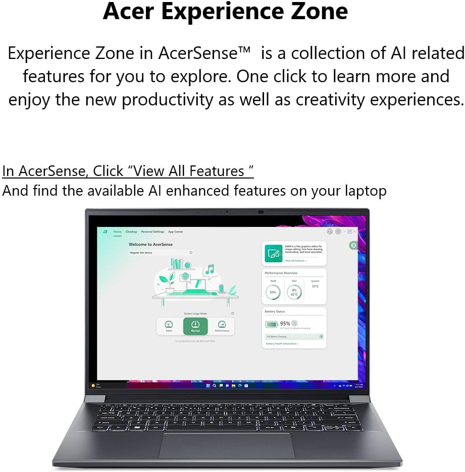 Acer Swift X 14 Laptop | 14.5" OLED 2880 x 1800 120Hz Calman Verified | Unlock AI Experiences | Intel Core Ultra 7 Processor 155H | NVIDIA GeForce RTX 4060 | 16GB LPDDR5X | 1TB SSD |