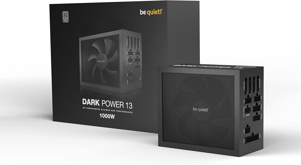 be quiet! Dark Power 13 1000W Quiet Performance Power Supply | 80 Plus Titanium Efficiency | ATX 3.1| PCIe 5 | Modular | BN661