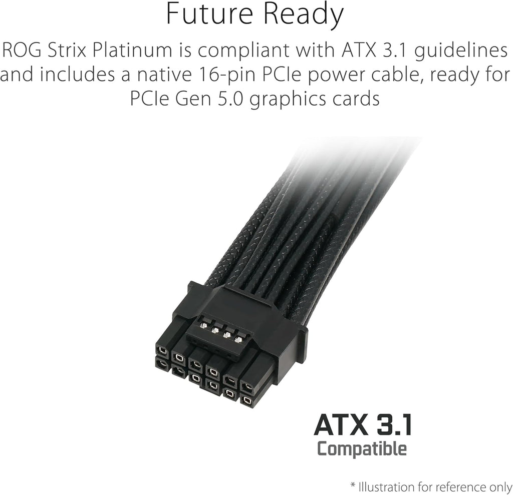 ASUS ROG Strix 1000W Platinum (Fully Modular Power Supply, 80 Plus Platinum Certified, ATX 3.1