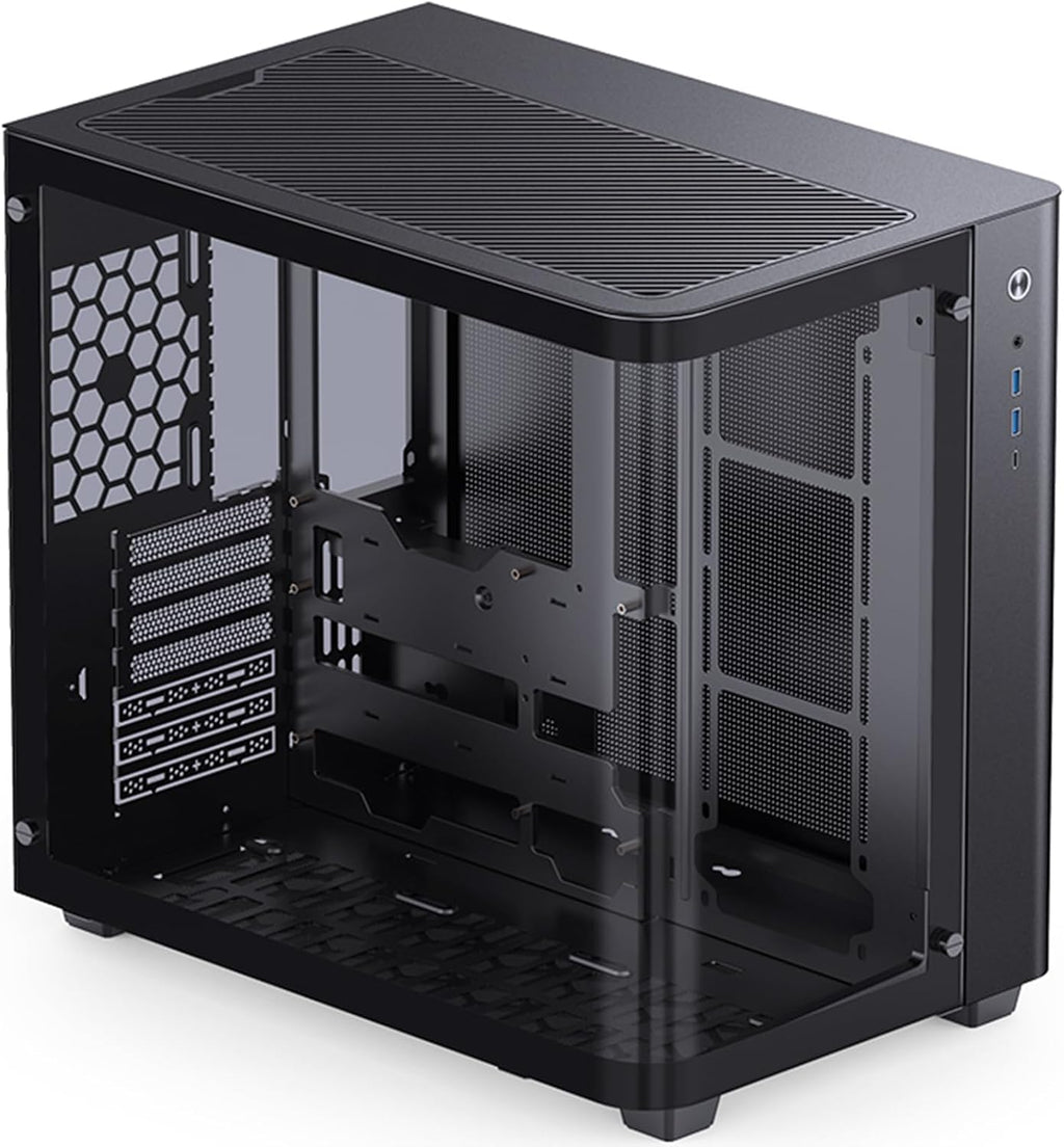 JONSBO TK-3 Black  ATX Mid Tower Pc Case With One-Piece Curved Glass