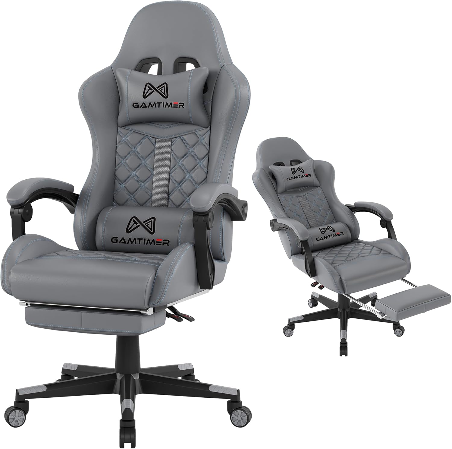 Gaming Chair, 400 lbs Adult Chair, High Back Computer Chair with Footrest and Linked Armrests, Office Video Game Chair with Lumbar Support