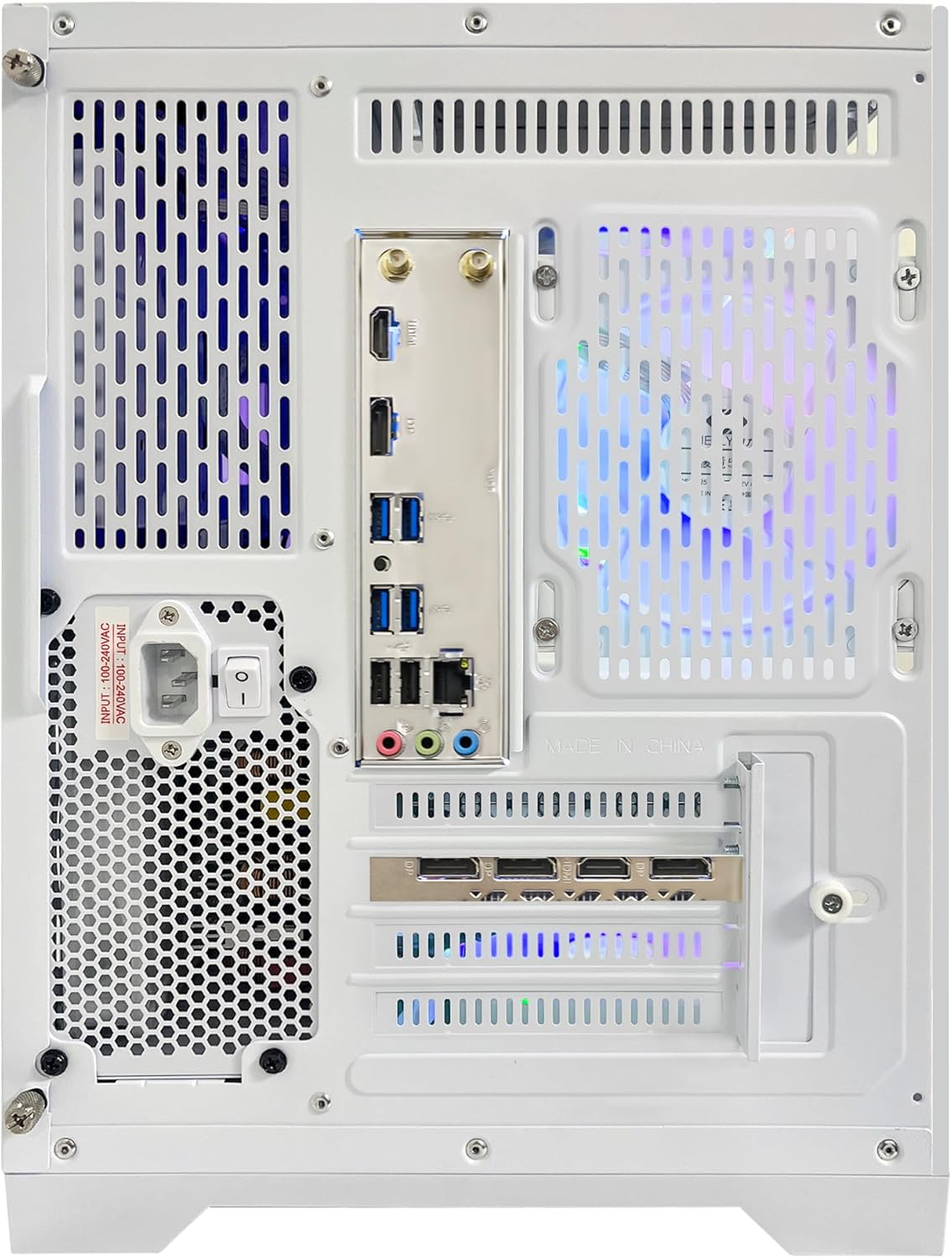 HELLOLAND Ocean of Stars Gaming PC Desktop - AMD Ryzen 7 7700 8-Core 3.8 GHz- RTX 5060 8GB- 32GB DDR5 RAM 6000MHz-1TB PCIe SSD