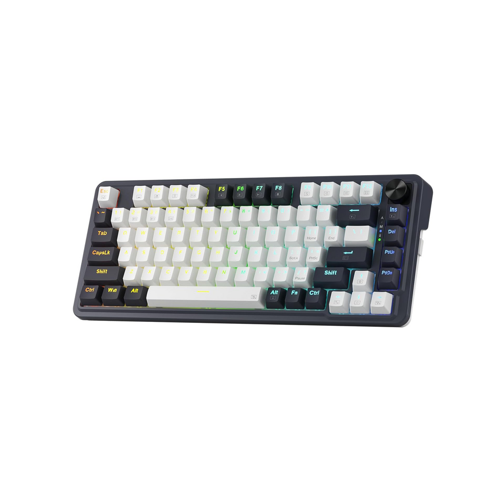 Redragon K673 PRO 75% Wireless Gasket RGB Gaming Keyboard, 3-Modes 81 Keys Compact Mechanical Keyboard
