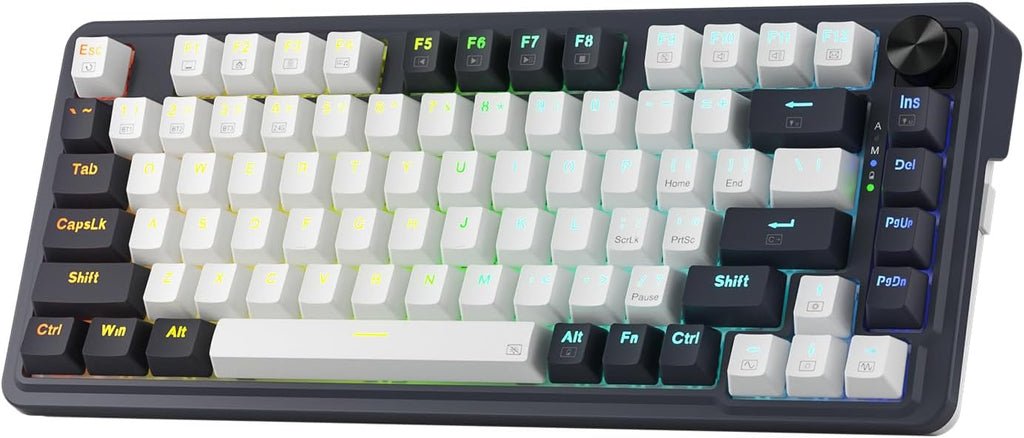 Redragon K673 PRO 75% Wireless Gasket RGB Gaming Keyboard, 3-Modes 81 Keys Compact Mechanical Keyboard