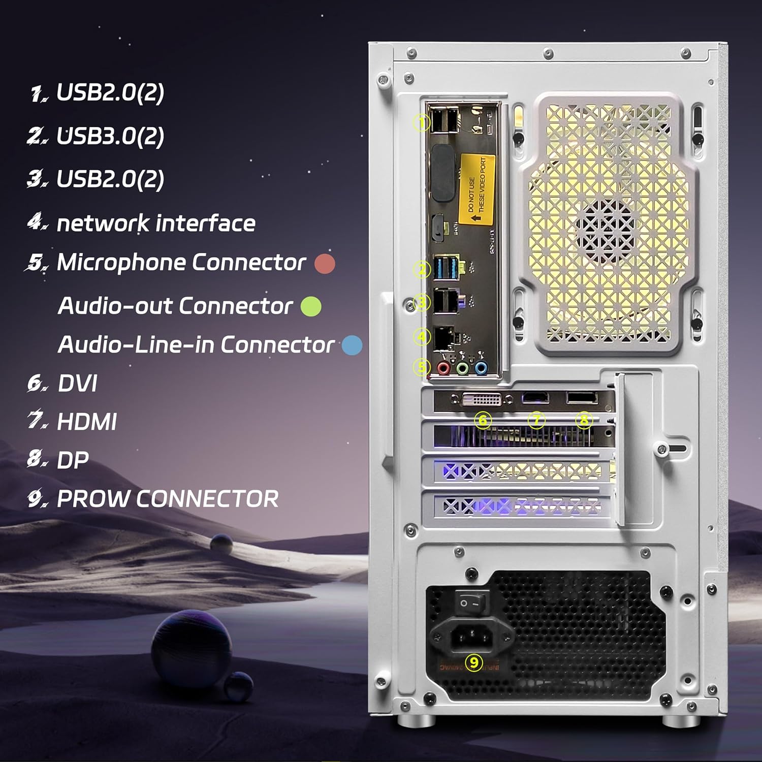 STGAubron Gaming PC Desktop, Radeon RX 580 16G GDDR5, Intel 10th Gen G5905 3.5G, 16G DDR4, 1T SSD, WiFi, BT 5.0