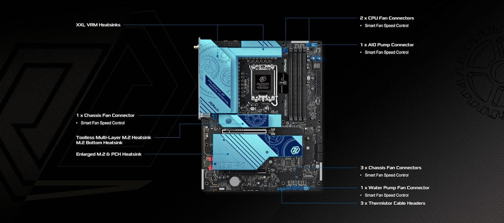 ASRock Z890 Taichi Lite Intel Core Ultra LGA1851 RL-ILM WiFi7 ATX Motherboard DDR5 9200 MHz 256 GB PCIe 5.0