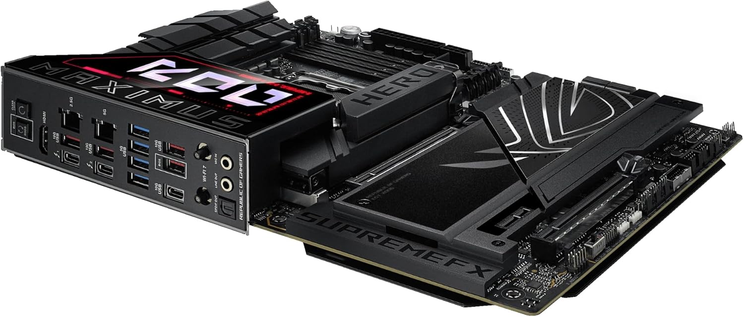 ASUS ROG Maximus Z890 Hero Intel Z890 LGA 1851 ATX Motherboard, Advanced AI PC-Ready, 22+2+1+2 Stages, DDR5, WiFi 7, 3X PCIe® 5.0