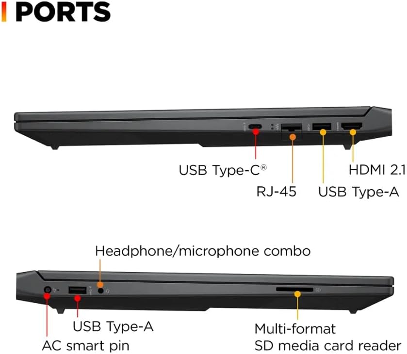 HP Victus 15.6 Inch Full HD Gaming Laptop  AMD Ryzen 5 7535HS, 6-Core Processor  16GB DDR5 RAM, 1TB SSD