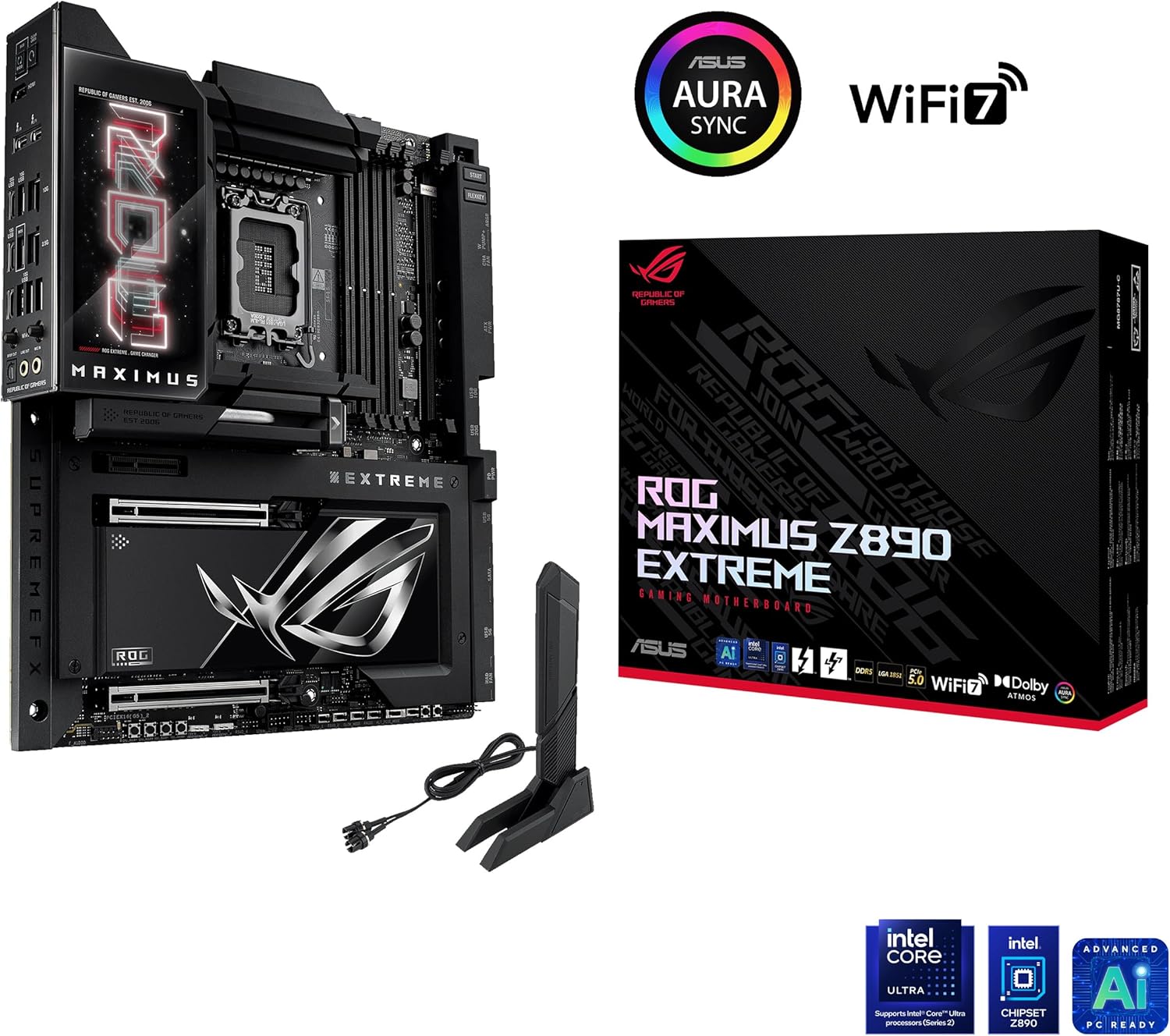 ASUS ROG MAXIMUS Z890 EXTREME WIFI7 Intel Z890 LGA 1851 E-ATX motherboard, Advanced AI & Bluetooth PC-ready