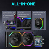 ungle Leopard ASTROSHEL 240 ARGB AIO Cooler, Customizable 2.8in LCD Display