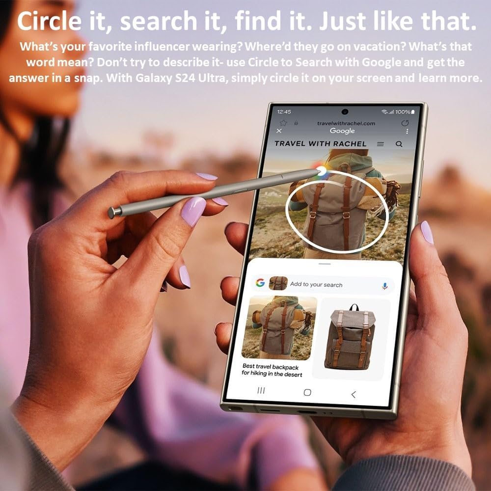 Samsung Galaxy S24 Ultra Cell Phone, 512GB AI Smartphone, Unlocked, 200MP