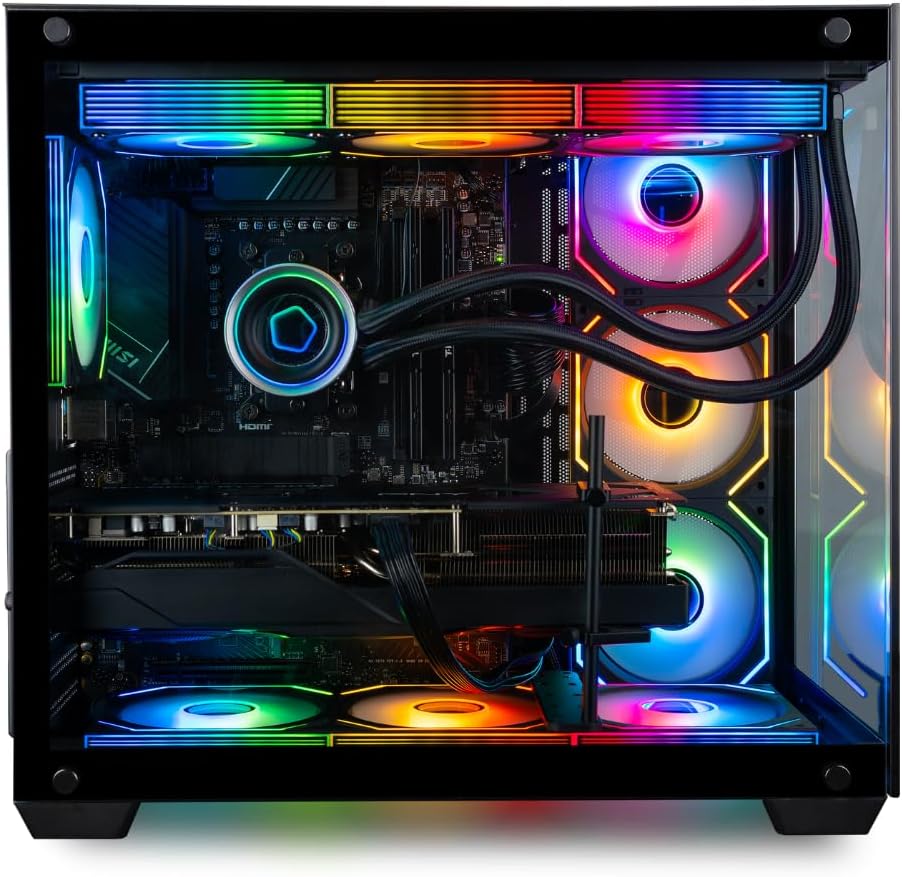 Panorama XL Gaming PC Desktop (NVD GeForce RTX 5080, Intel 24-Core i9-14900KF Processor, 96GB DDR5 RAM, 4TB Gen4 NVMe SSD, WiFi 6E