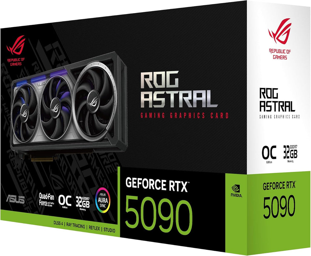ASUS ROG Astral GeForce RTX™ 5090 OC Edition Gaming Graphics Card (PCIe® 5.0, 32GB GDDR7, HDMI®/DP 2.1, 3.8-Slot